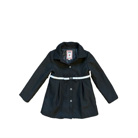 Olivia For Gymboree Black Pea Coat Size Small, 5-6‎ - Picture 1 of 6